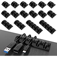 Rankie Clips de Cable- Autoadhesivos Soportes de Cable- Organizadores de Cables- Gestión de Cables para Uso Doméstico y…
